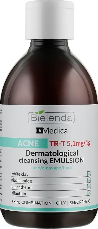Bielenda Dr Medica Acne Dermatological Cleansing Emulsion For Face, Cleavage, Back Dermatološka emulzija za čišćenje protiv akni
