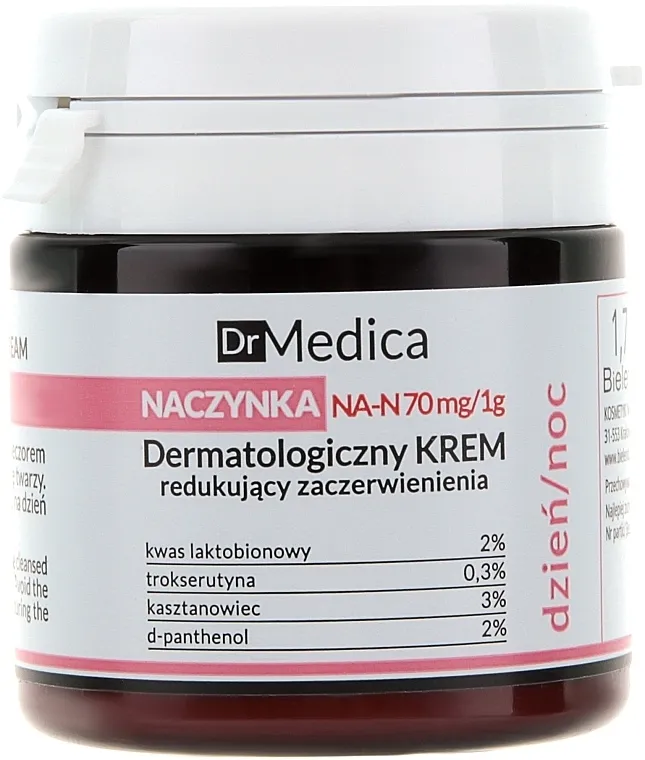 Bielenda Dr Medica Capillaries Dermatological Redness Reducing Cream Dermatološka krema koja smanjuje crvenilo, hipoalergena