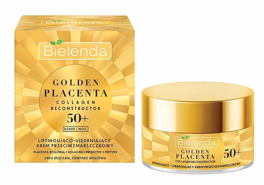 Bielenda Golden Placenta Collagen Reconstructor Krema za podizanje i učvršćivanje protiv bora 50+