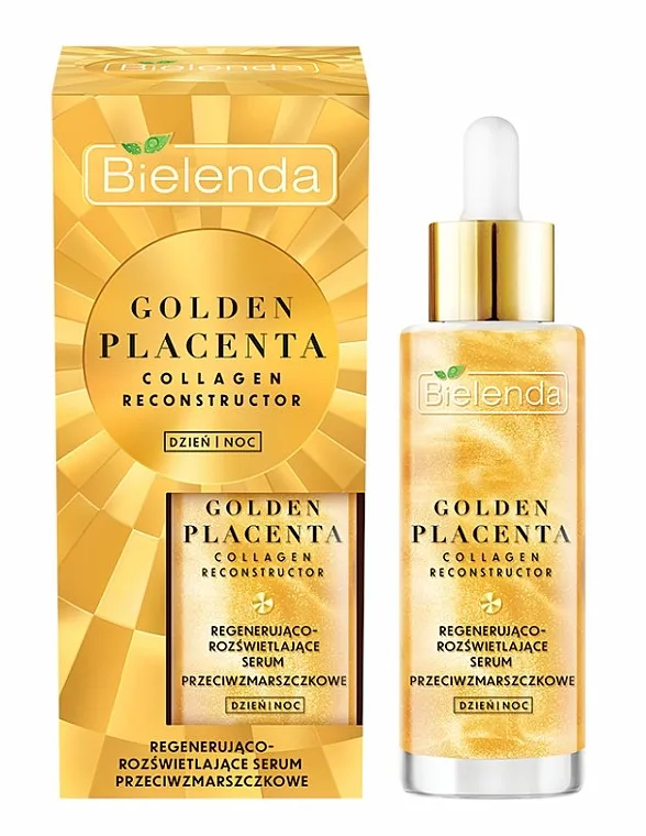 Bielenda Golden Placenta Collagen Reconstructor Revitalizirajući i posvjetljujući serum protiv bora