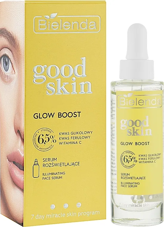 Bielenda Good Skin Glow Boost Illuminating Face Serum Serum za posvetljavanje lica sa glikolnom kiselinom