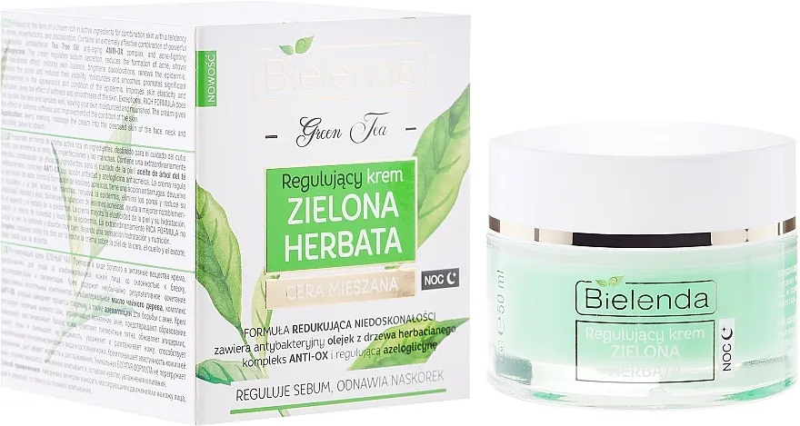 Bielenda Green Tea Regulating Face Night Cream Regulišuća noćna krema za kombinovanu kožu