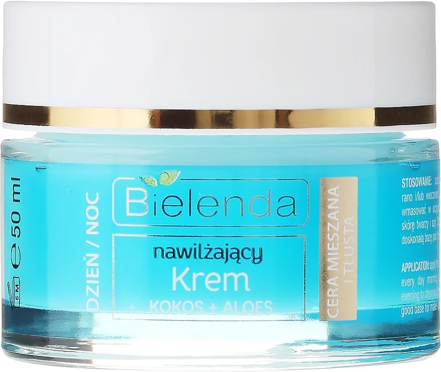 Bielenda Hydra Care Moisturizing Face Cream Coconut and Aloe Vera Hidratantna krema "Kokos i aloe" za kombinovanu i masnu kožu
