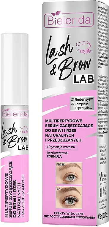 Bielenda Lash &amp; Brow Lab Multipeptide Eyebrow &amp; Eyelash Serum Serum za obrve i trepavice