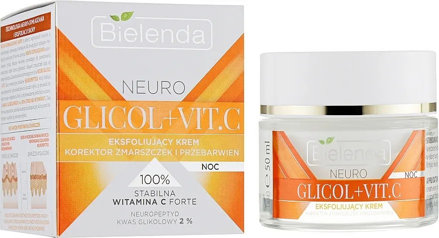 Bielenda Neuro Glicol + Vit.C Exfoliating Night Cream Noćna eksfolijativna krema-korektor