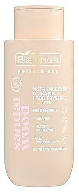 Bielenda Private Spa Sandal Wood Nutri Bath &amp; Shower Milk Hranljivo sredstvo za čišćenje za kupanje i tuširanje 'Sandalovo drvo'