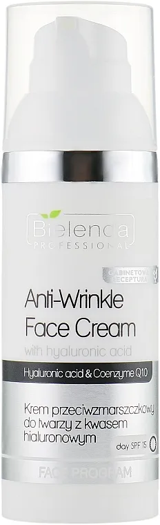 Bielenda Professional Anti-Wrinkle Face Cream Krema protiv starenja s hijaluronskom kiselinom