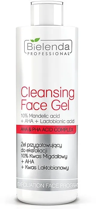 Bielenda Professional Exfoliation Face Program Cleansing Face Gel Gel za piling 10% bademova kiselina + AHA + laktobionska kiselina