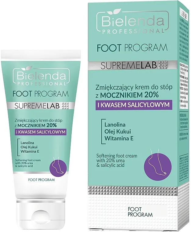 Bielenda Professional Foot Program SupremeLab Softening Foot Cream Krema za stopala sa 20% uree i salicilnom kiselinom