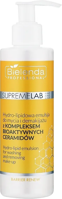 Bielenda Professional Supremelab Barrier Renew Hydro-Lipid Emulsion For Washing And Removing Make-Up Hidrolipidna emulzija za čišćenje i skidanje šminke