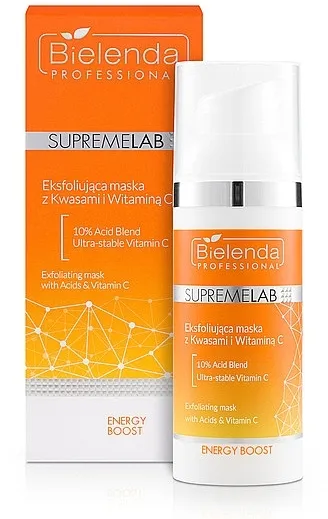 Bielenda Professional SupremeLab Energy Boost Serum Exfoliating Mask Maska za piling s kiselinama i vitaminom C