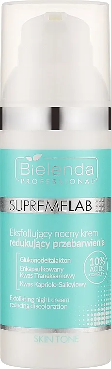 Bielenda Professional SupremeLab Exfoliating Night Cream Noćna krema za eksfolijaciju koja smanjuje diskoloraciju