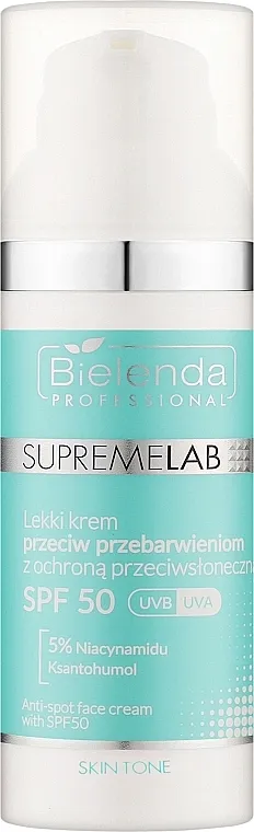 Bielenda Professional SupremeLab Lagani krem protiv fleka SPF 50 UVA/UVB