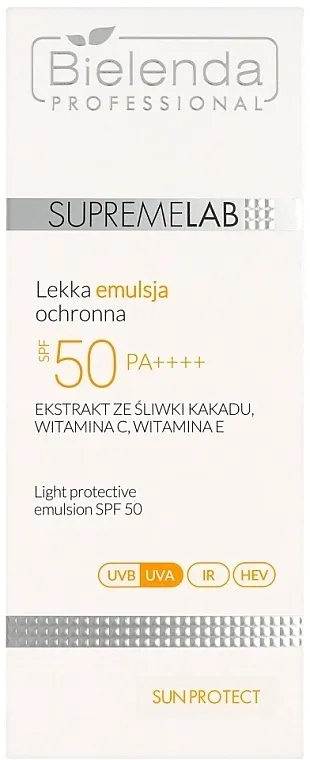 Bielenda Professional Supremelab Light Protective Emulsion SPF 50 Blaga emulzija za zaštitu lica od sunca