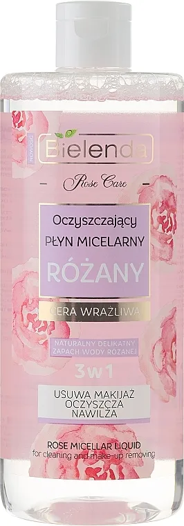 Bielenda Rose Care Micellar Water For Sensitive Skin Micelarna voda 3u1