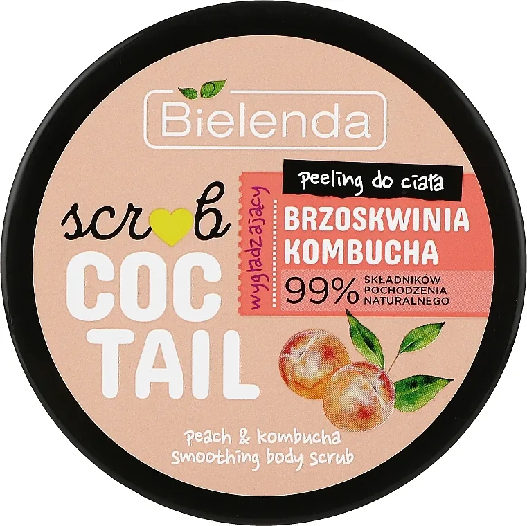 Bielenda Scrub Coctail Šećerni piling za telo od breskve i kombuhe