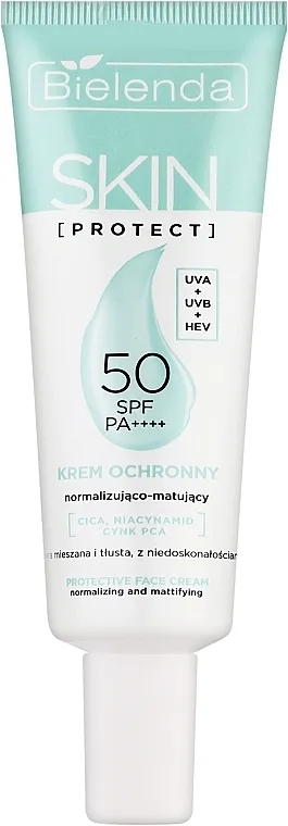 Bielenda Skin Protect SPF 50 Normalizing and Mattifying Cream Krema za sunčanje, normalizujuća i matirajuća