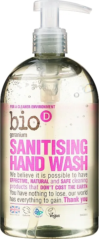Bio-D Geranium Sanitising Hand Wash Dezinfekcijski tekući sapun za ruke "Iglica"
