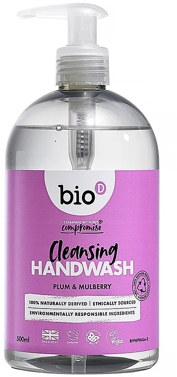 Bio-D Plum &amp; Mulberry Sanitising Hand Wash Antibakterijski tečni sapun za ruke Šljiva i dud