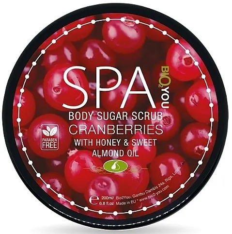 Bio2You Body Sugar Scrub Šećerni piling za tijelo s brusnicama