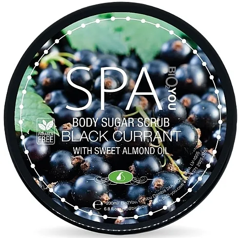 Bio2You Body Sugar Scrub Piling za tijelo sa šećerom crne ribizle