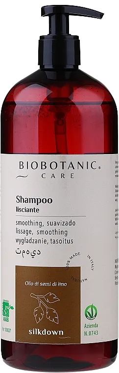 BioBotanic Silk Down Smoothing Shampoo Šampon s lanenim uljem