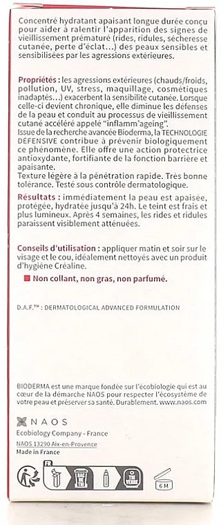 Bioderma Crealine Defensive Serum Concentrate Hydrating Hidratantni koncetrovani serum