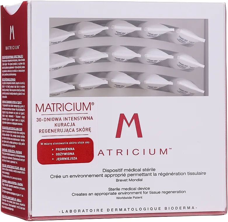 Bioderma Matricium 30 Sterile 1ml Single Doses Skin Tissue Regeneration Serum Serum za regeneraciju kože