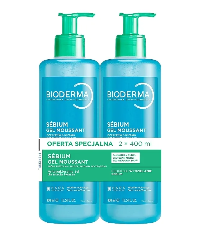 Bioderma Sebium (č/gEl/2x400ml) Set