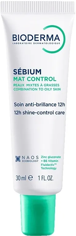 Bioderma Sebium Mat Control Shine-control Moisturiser Matirajući krem gel