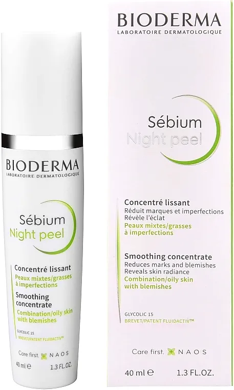 Bioderma Sebium Night Peel Smoothing Concentrate Koncentrat za zaglađivanje