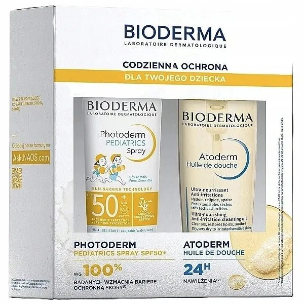 Bioderma (sun spray/200ml + show oil/200ml) Set
