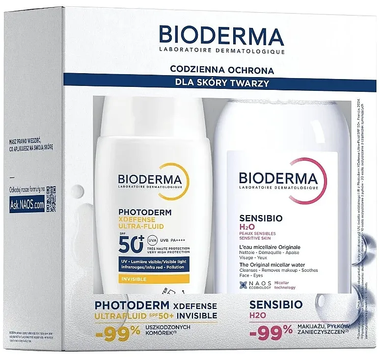 Bioderma (sunscreen fluid/40ml + micellar water/250ml) Set