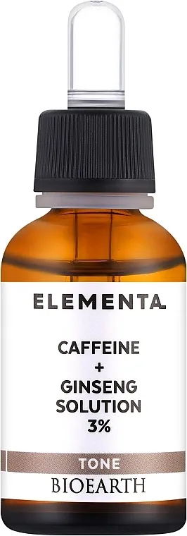 Bioearth Elementa Tone Caffeine + Ginseng Solution 3% Serum za lice "Kofein + Ginseng 3%"