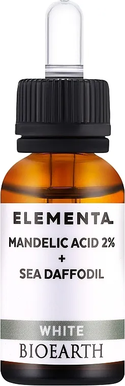 Bioearth Elementa White Mandelic Acid 2% + Sea Daffodil Serum za lice "Bademova kiselina E 2% + morski narcis"