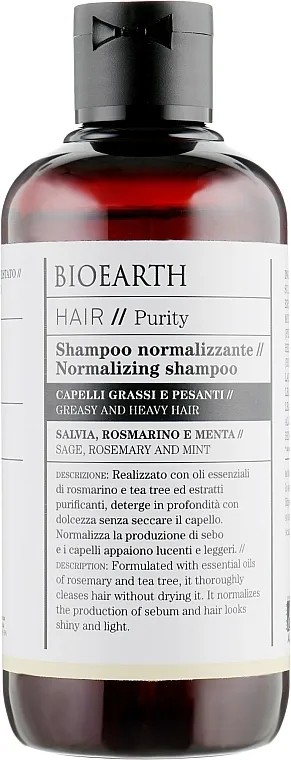 Bioearth Hair Normalising Shampoo Šampon za masnu kosu