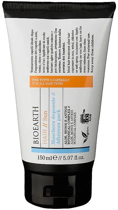 Bioearth Sun Hair After Sun Pack Maska za kosu posle sunčanja