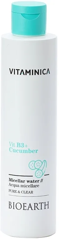 Bioearth Vitaminica Vit B3 + Cucumber Micellar Water Micelarna voda za sve tipove kože