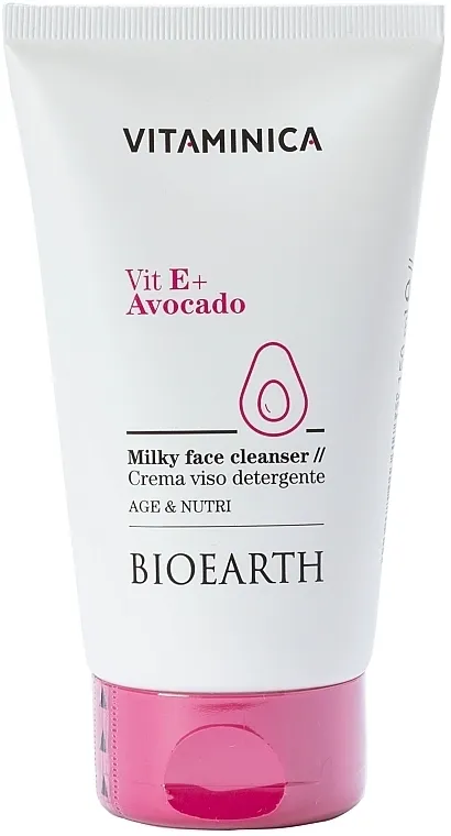 Bioearth Vitaminica Vit E + Avocado Milky Face Cleanser Mleko za čišćenje lica