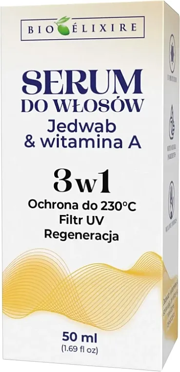 Bioelixire Jedwab + Witamina A Serum za kosu 3 u 1