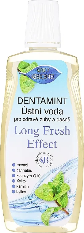 Bione Cosmetics Dentamint Mouthwash Long Fresh Effect Menthol Vodica za ispiranje usta