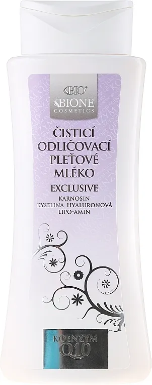 Bione Cosmetics Exclusive Organic Cleansing Make-up Removal Facial Lotion With Q10 Odstranjivač šminke