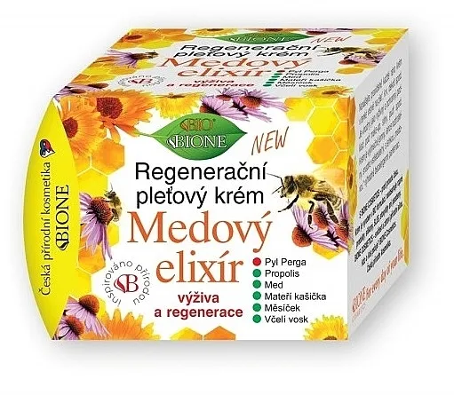 Bione Cosmetics Honey Elixir Regenerating Face Cream Krema za lice