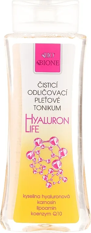 Bione Cosmetics Hyaluron Life Cleansing Make-Up Removal With Hyaluronic Acid Facial Tonic Tonik za lice