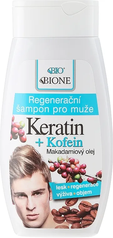 Bione Cosmetics Keratin + Caffeine Regenerative Shampoo For Men Šampon za kosu za muškarce