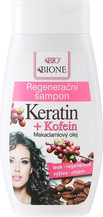 Bione Cosmetics Keratin + Caffeine Regenerative Shampoo Revitalizirajući šampon za kosu