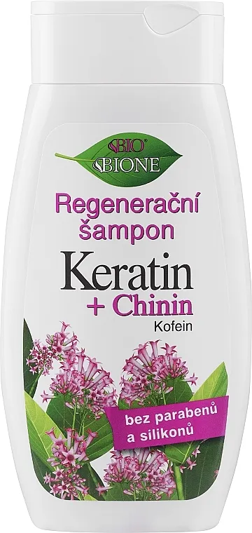 Bione Cosmetics Keratin + Quinine Regenerative Shampoo Revitalizirajući šampon za kosu