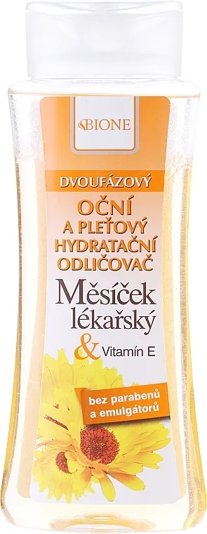 Bione Cosmetics Marigold Two-phase Hydrating Make-up Removal Face and Eyes Dvofazna emulzija za čišćenje