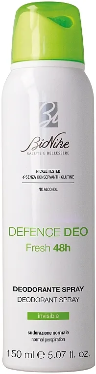 BioNike Defence Deo Fresh 48H Invisible Dezodorans-sprej "Fresh 48H"