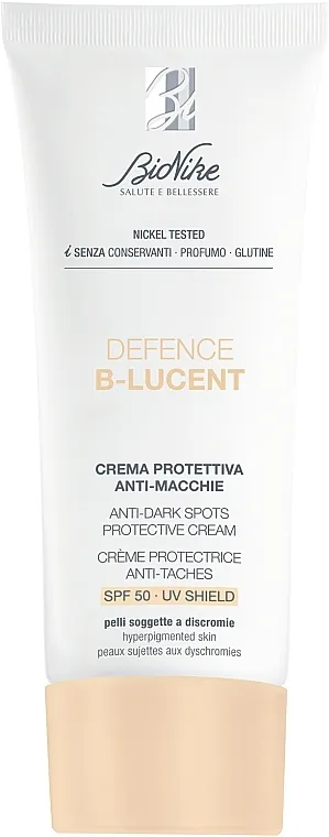 BioNike Defense B-Lucent Anti-Dark Spot Protective Cream Zaštitna krema protiv tamnih fleka SPF50